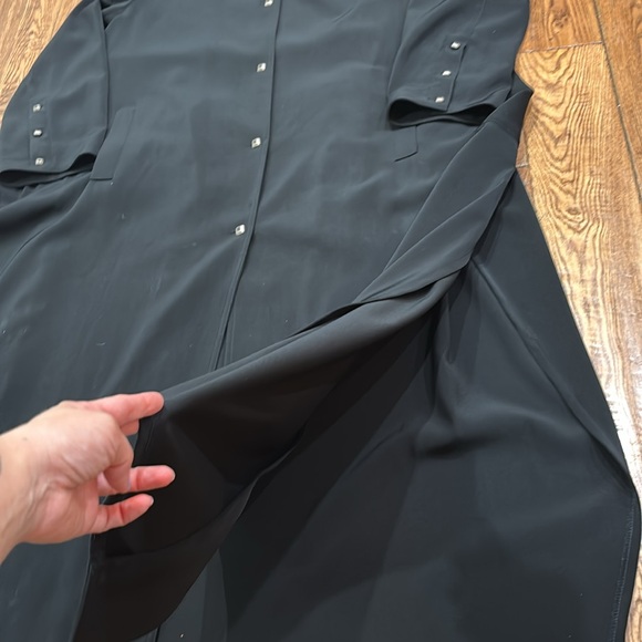 Manteau Et Dieu créa la femme Long Black Coat Size 36 - Picture 5 of 5